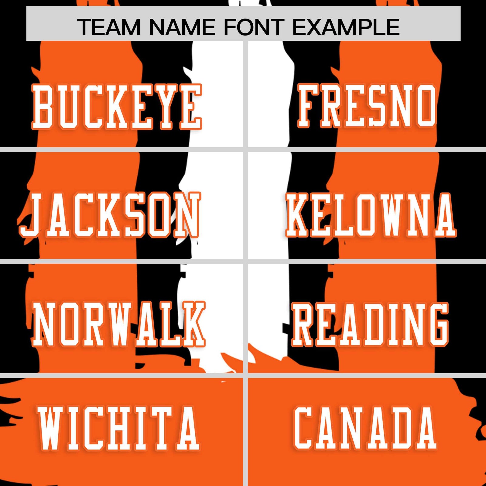 Custom Flag Football Jersey | Black Orange and White Graffiti Pattern Practice 7on7 Uniforms | Add name, number & logo| KXKSHOP