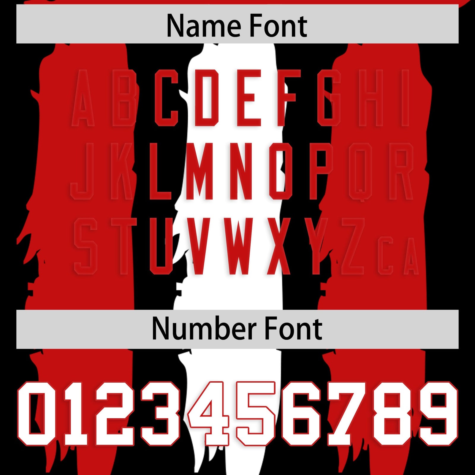 Custom Flag Football Jersey | Black Red and White Graffiti Pattern Practice 7on7 Uniforms | Add name, number & logo| KXKSHOP