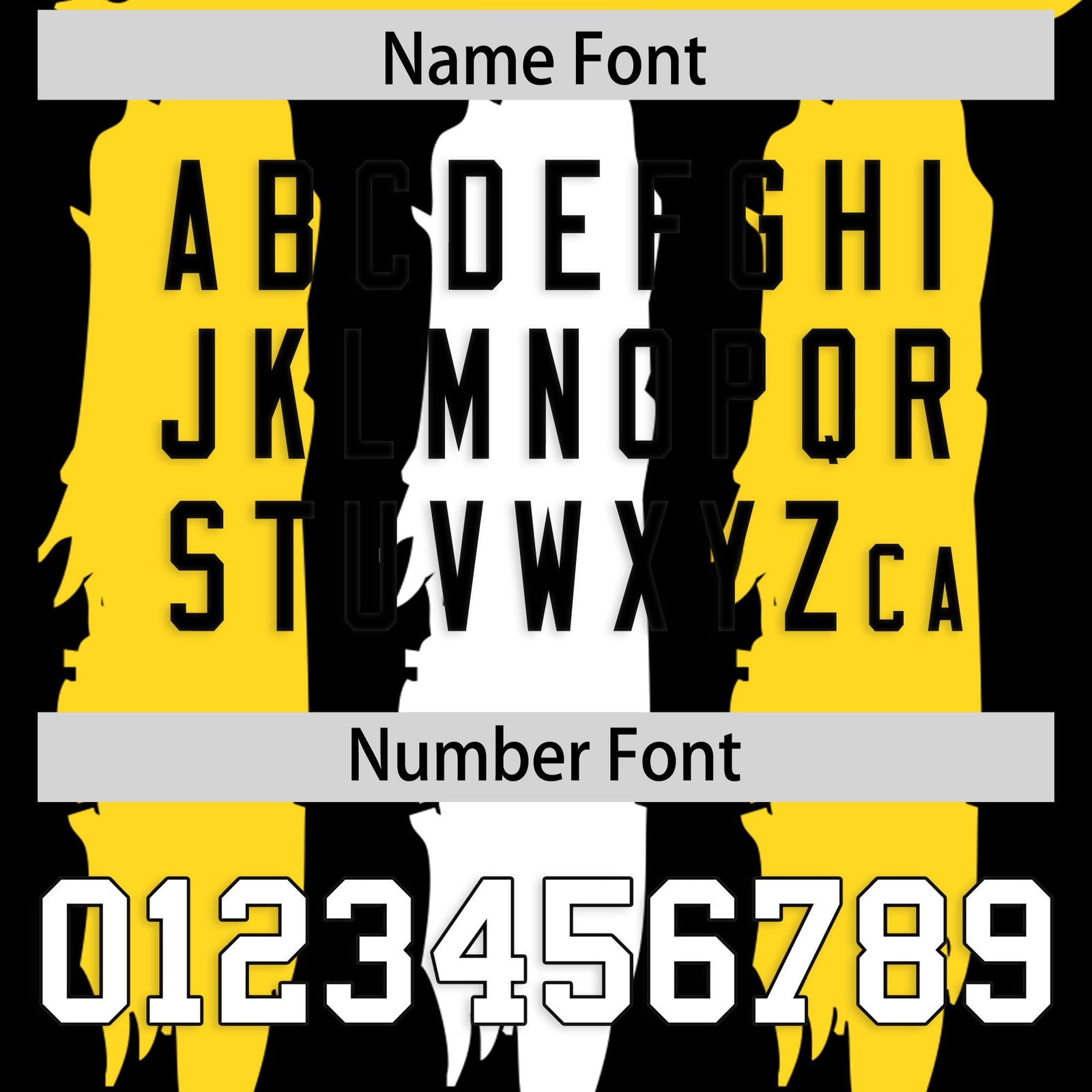 Custom Flag Football Jersey | Black Gold and White Graffiti Pattern Practice 7on7 Uniforms | Add name, number & logo| KXKSHOP