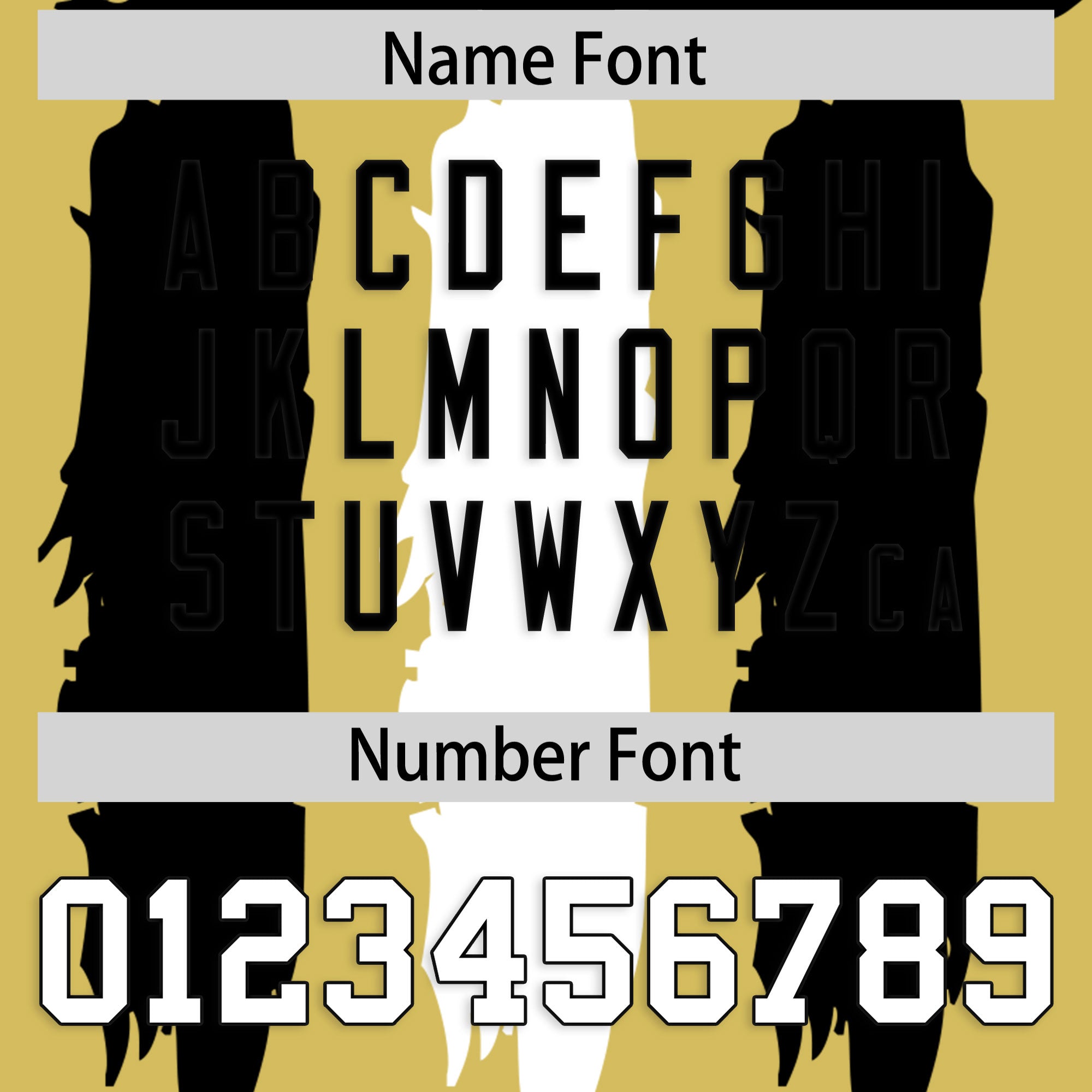 Custom Flag Football Jersey | Old Gold Black and White Graffiti Pattern Practice 7on7 Uniforms | Add name, number & logo| KXKSHOP