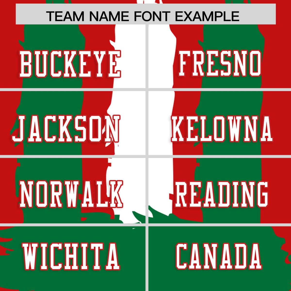 Custom Flag Football Jersey | Red Kelly Green and White Graffiti Pattern Practice 7on7 Uniforms | Add name, number &amp; logo| KXKSHOP