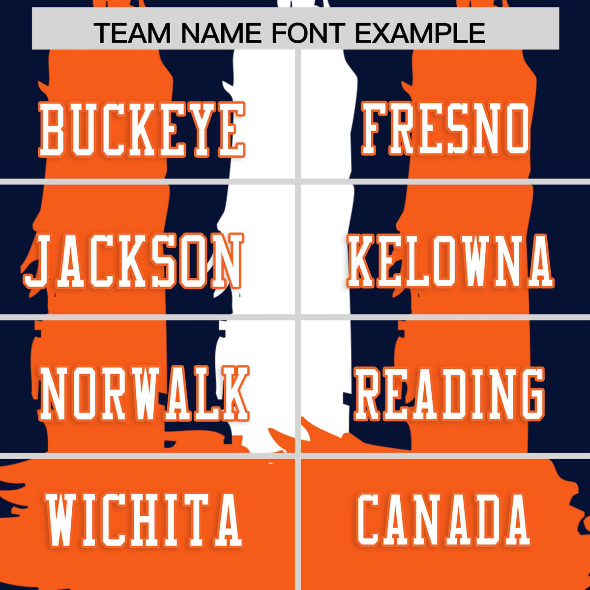 Custom Flag Football Jersey | Navy Orange and White Graffiti Pattern Practice 7on7 Uniforms | Add name, number &amp; logo| KXKSHOP