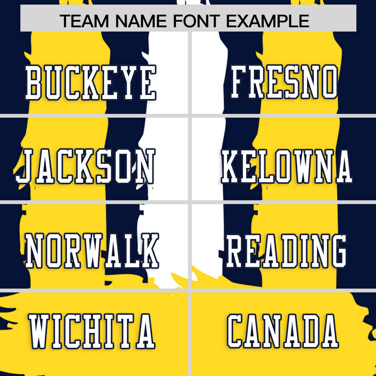 Custom Flag Football Jersey | Navy Gold and White Graffiti Pattern Practice 7on7 Uniforms | Add name, number &amp; logo| KXKSHOP