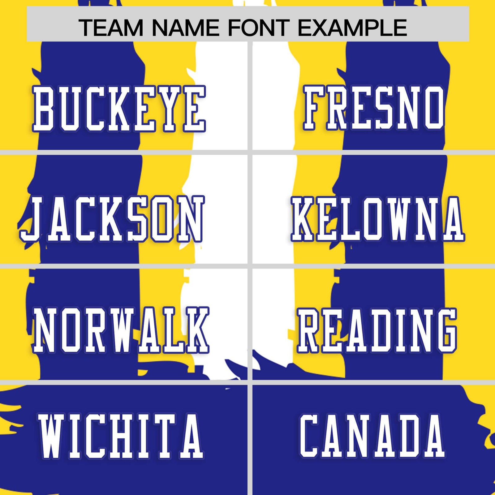 Custom Flag Football Jersey | Gold Royal and White Graffiti Pattern Practice 7on7 Uniforms | Add name, number & logo| KXKSHOP