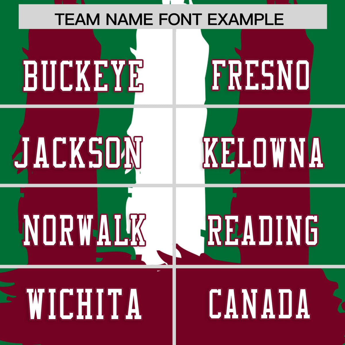 Custom Flag Football Jersey | Kelly Green Crimson and White Graffiti Pattern Practice 7on7 Uniforms | Add name, number &amp; logo| KXKSHOP