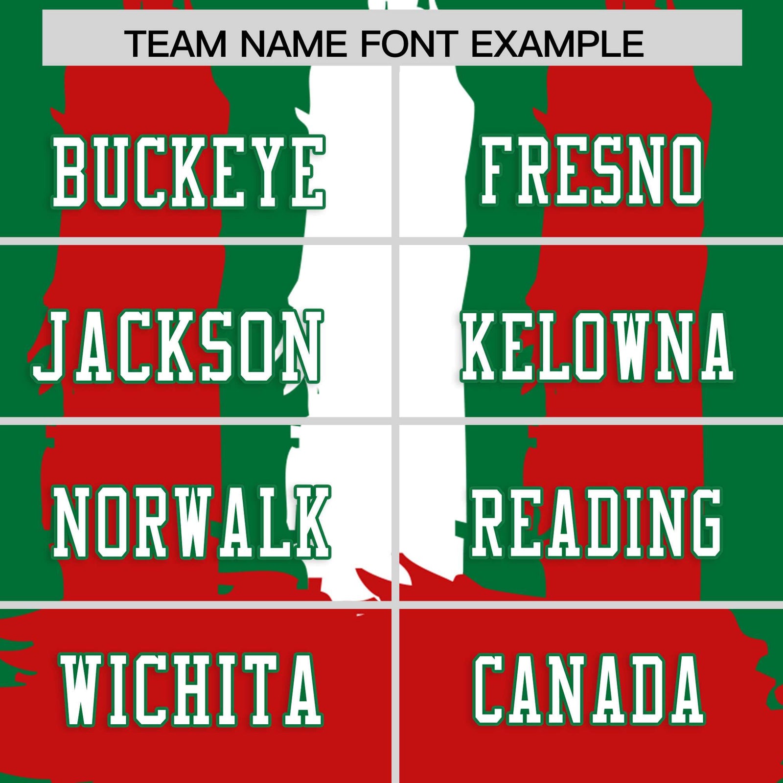 Custom Flag Football Jersey | Kelly Green Red and White Graffiti Pattern Practice 7on7 Uniforms | Add name, number & logo| KXKSHOP
