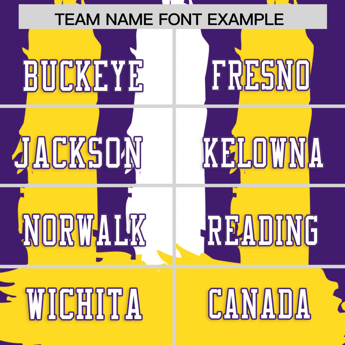 Custom Flag Football Jersey | Purple Gold and White Graffiti Pattern Practice 7on7 Uniforms | Add name, number &amp; logo| KXKSHOP