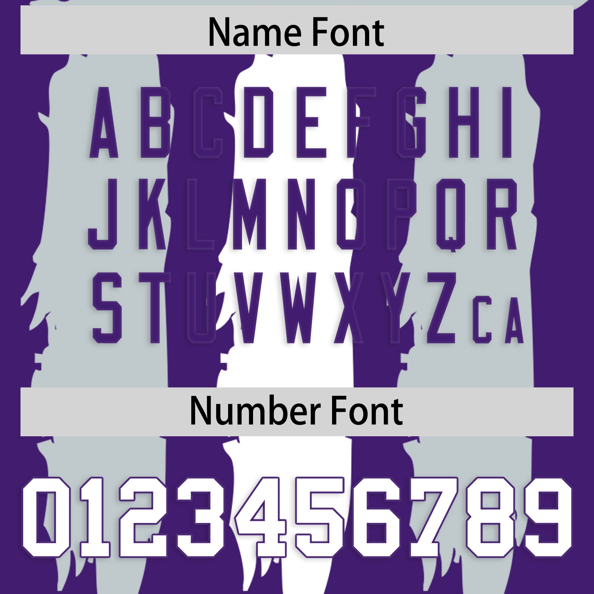 Custom Flag Football Jersey | Purple Silver and White Graffiti Pattern Practice 7on7 Uniforms | Add name, number & logo| KXKSHOP