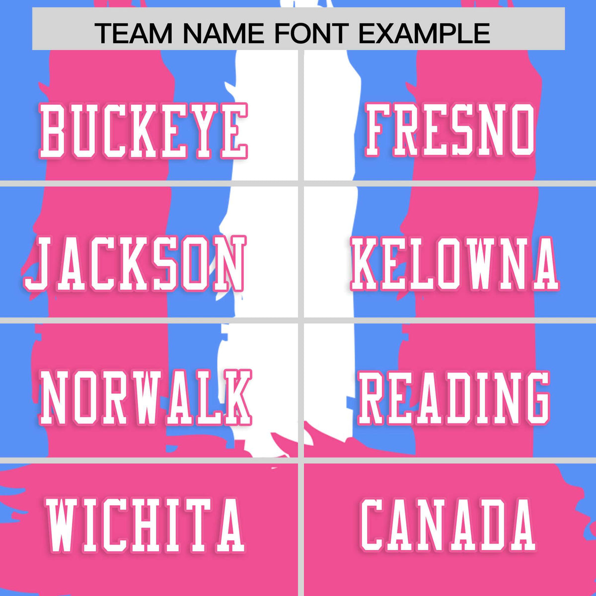 Custom Flag Football Jersey | Powder Blue Pink and White Graffiti Pattern Practice 7on7 Uniforms | Add name, number &amp; logo| KXKSHOP