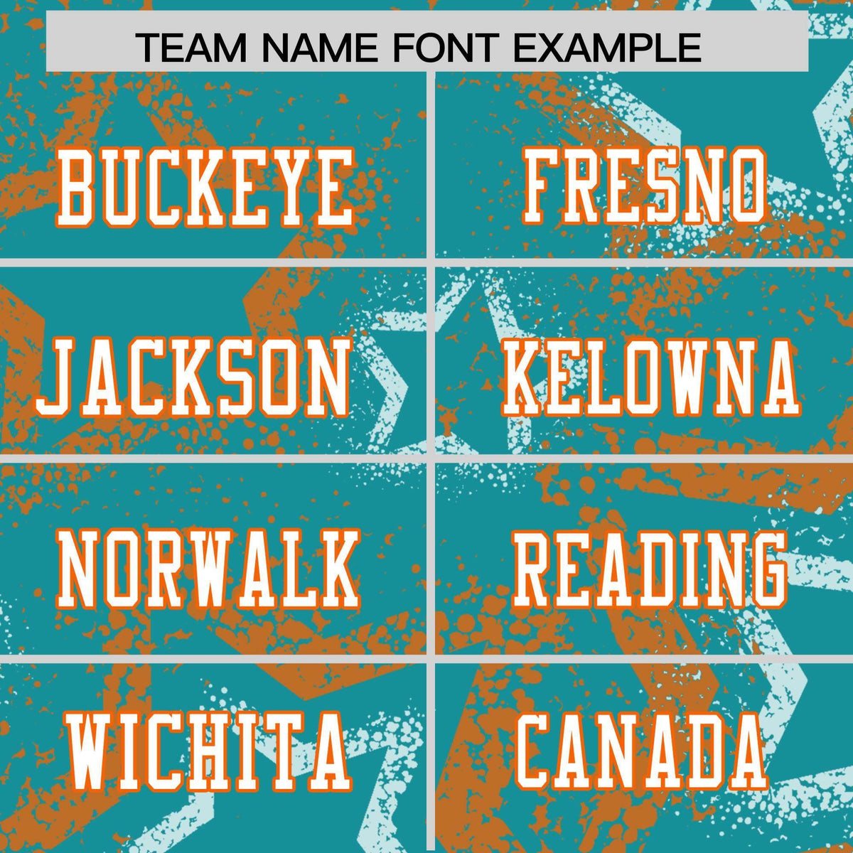 Custom Orange Aqua-White Personalized Star Pattern Design Authentic Football Jersey