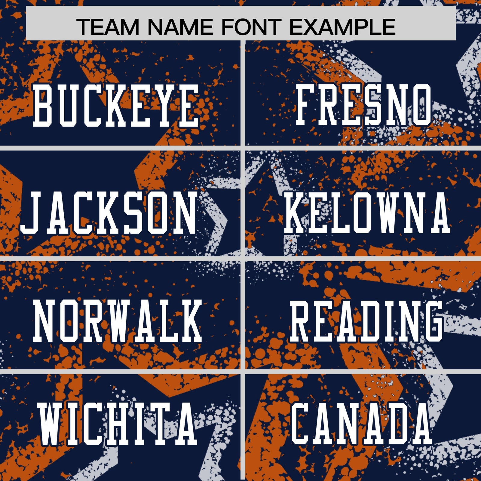 Custom Navy Orange-White Personalized Star Graffiti Pattern Authentic Football Jersey