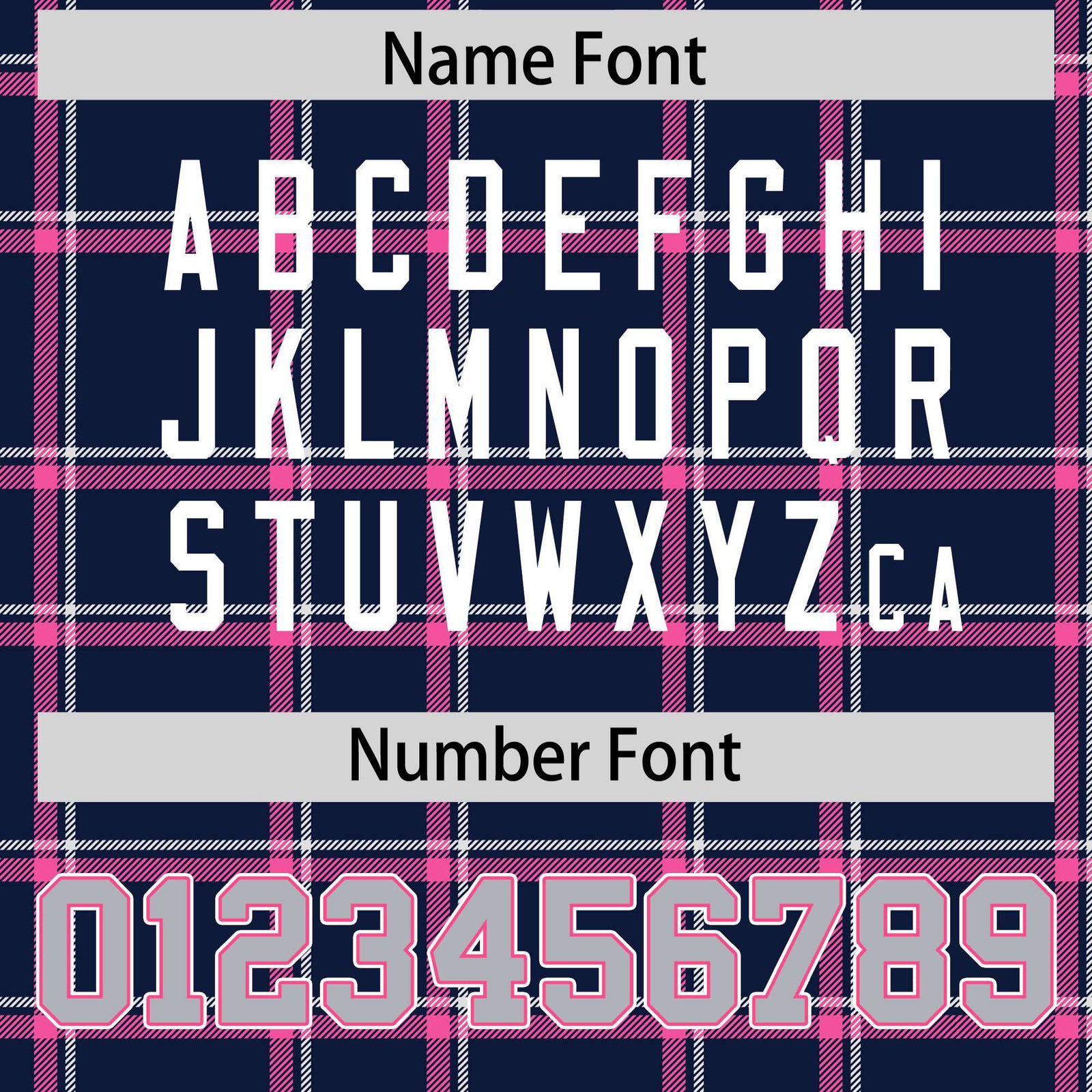 Custom Navy Personalized Plaid Pattern Design Authentic Football Jersey