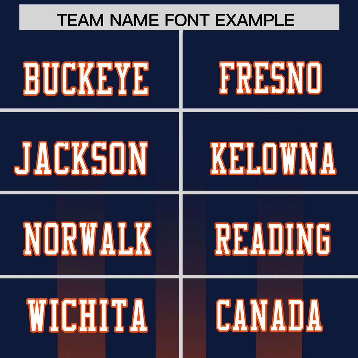 Custom Navy Orange Vertical Fine Stripe Gradient Fashion Personalized Team Football Jersey