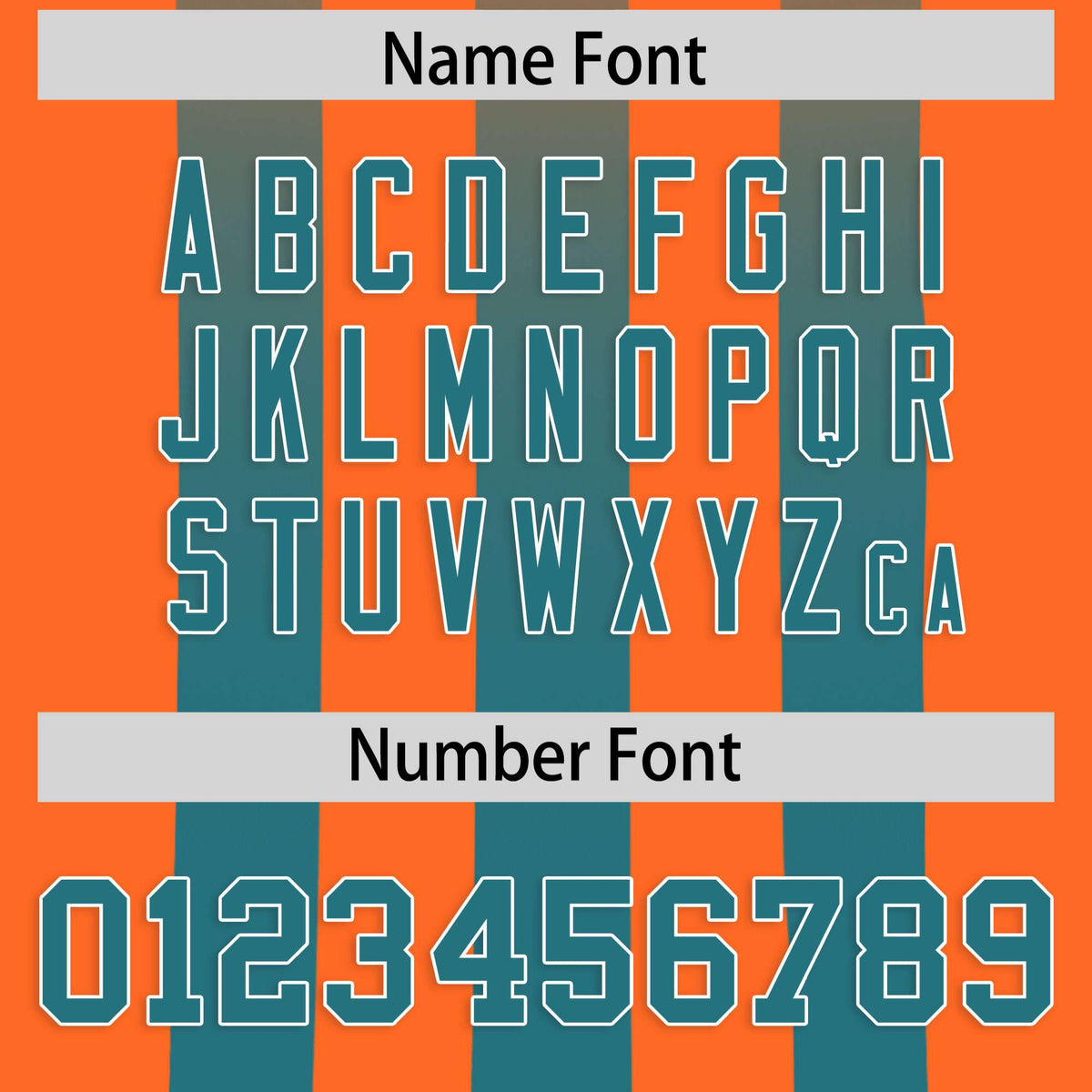 Custom Orange Aqua Vertical Fine Stripe Gradient Fashion Personalized Team Football Jersey