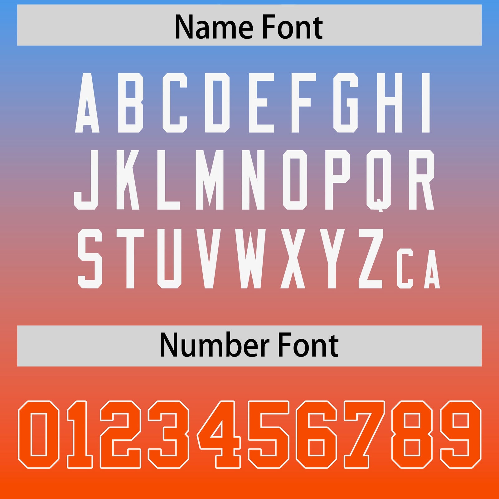 Custom Powder Blue Orange Gradient Personalized Side Pattern Authentic Football Jersey