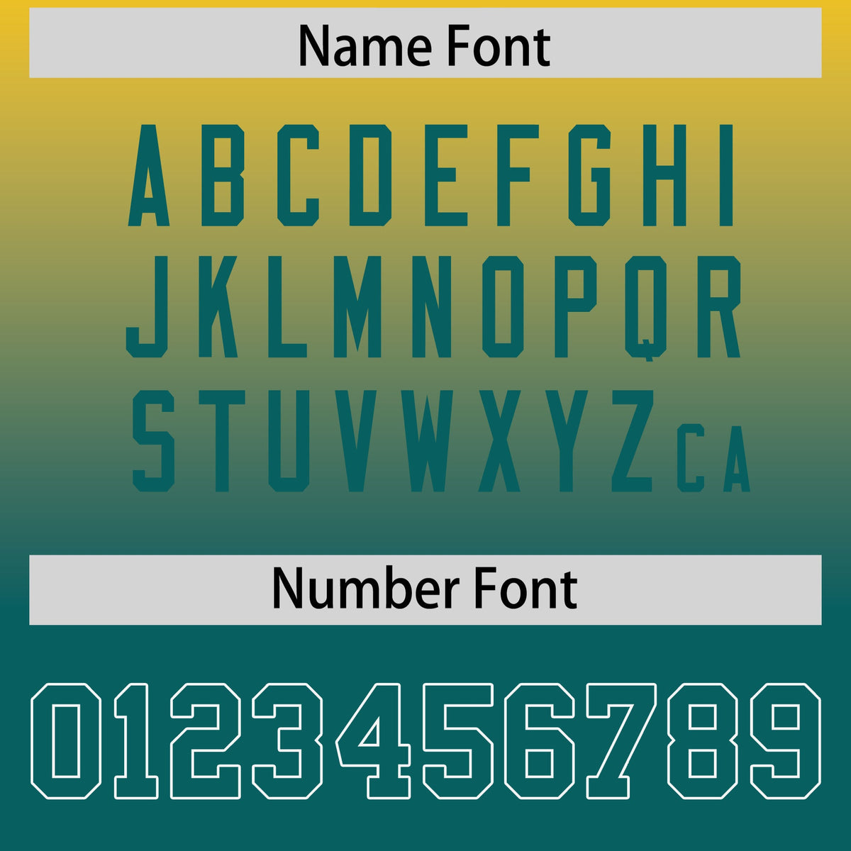 Custom Gold Aqua Gradient Personalized Side Pattern Authentic Football Jersey