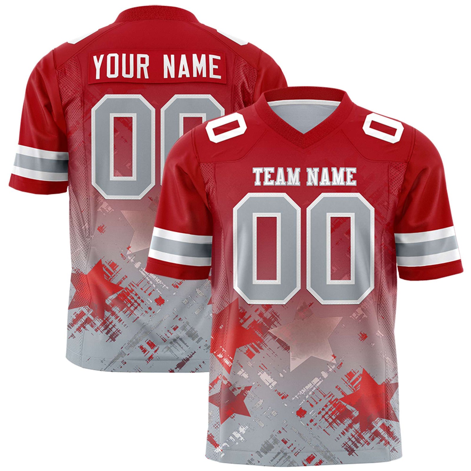 Custom Red and Red Customize Flag Football Jersey - 7v7 Uniform| KXKSHOP