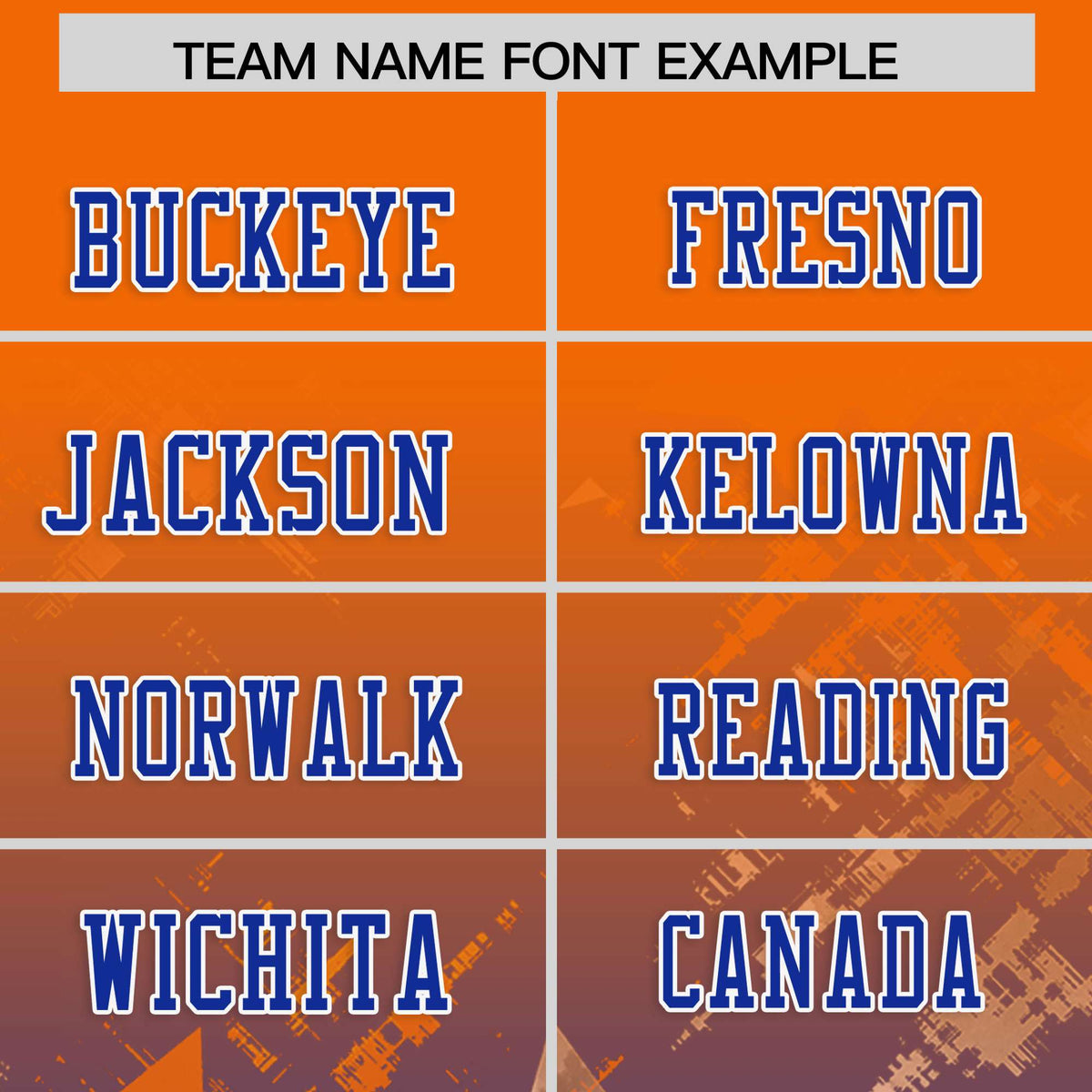 Custom Orange and Royal Customize Flag Football Jersey - 7v7 Uniform| KXKSHOP