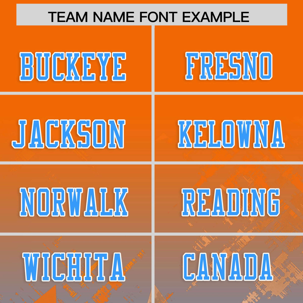 Custom Orange and Light Blue Customize Flag Football Jersey - 7v7 Uniform| KXKSHOP