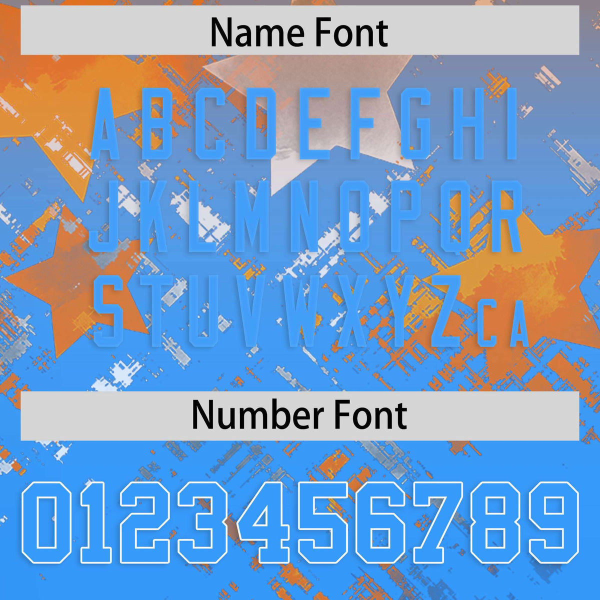 Custom Orange and Light Blue Customize Flag Football Jersey - 7v7 Uniform| KXKSHOP