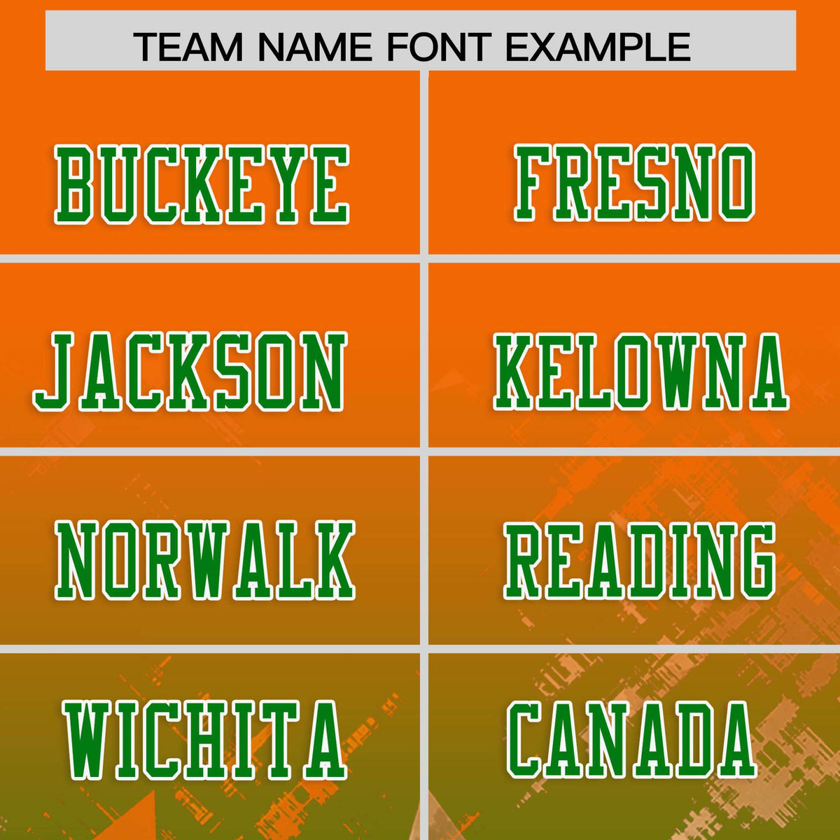 Custom Orange and Kelly Green Customize Flag Football Jersey - 7v7 Uniform| KXKSHOP