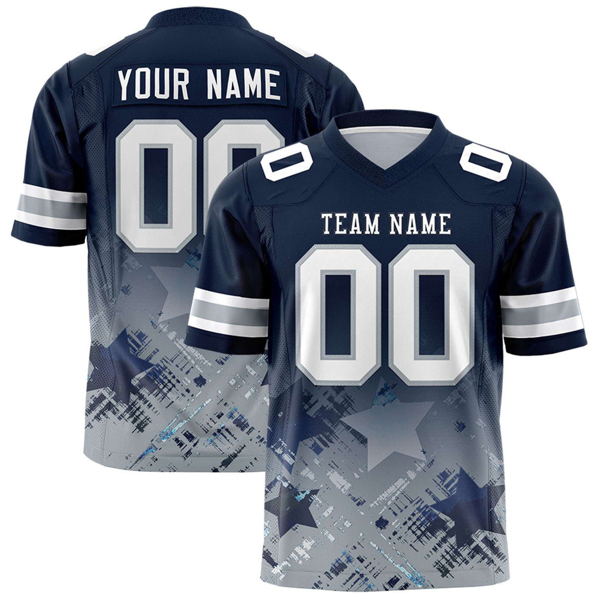 Custom Navy and Navy Customize Flag Football Jersey - 7v7 Uniform| KXKSHOP