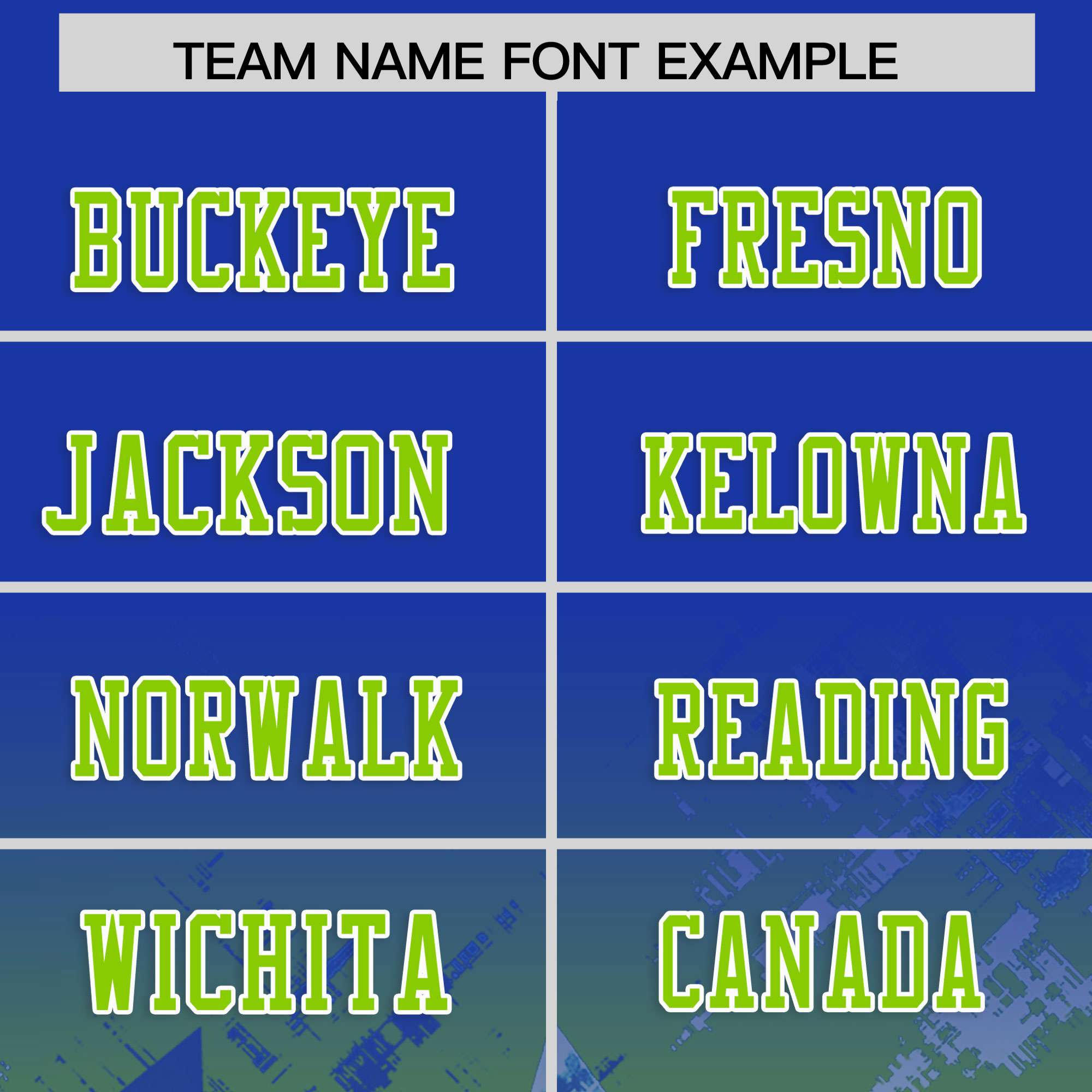 Custom Royal and Neon Green Customize Flag Football Jersey - 7v7 Uniform| KXKSHOP