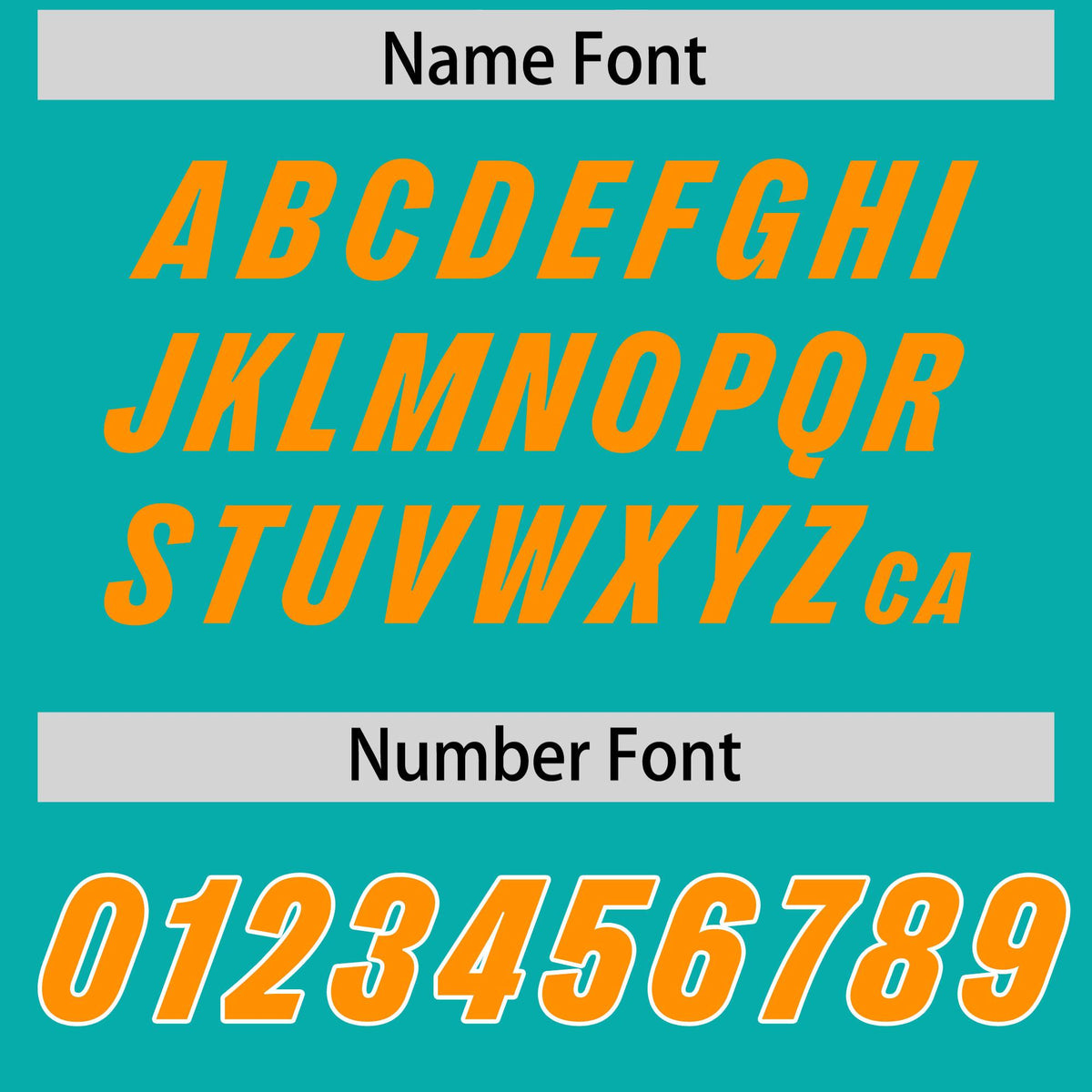 Custom Aqua Orange and White Side Stripe Pattern Authentic Football Jersey