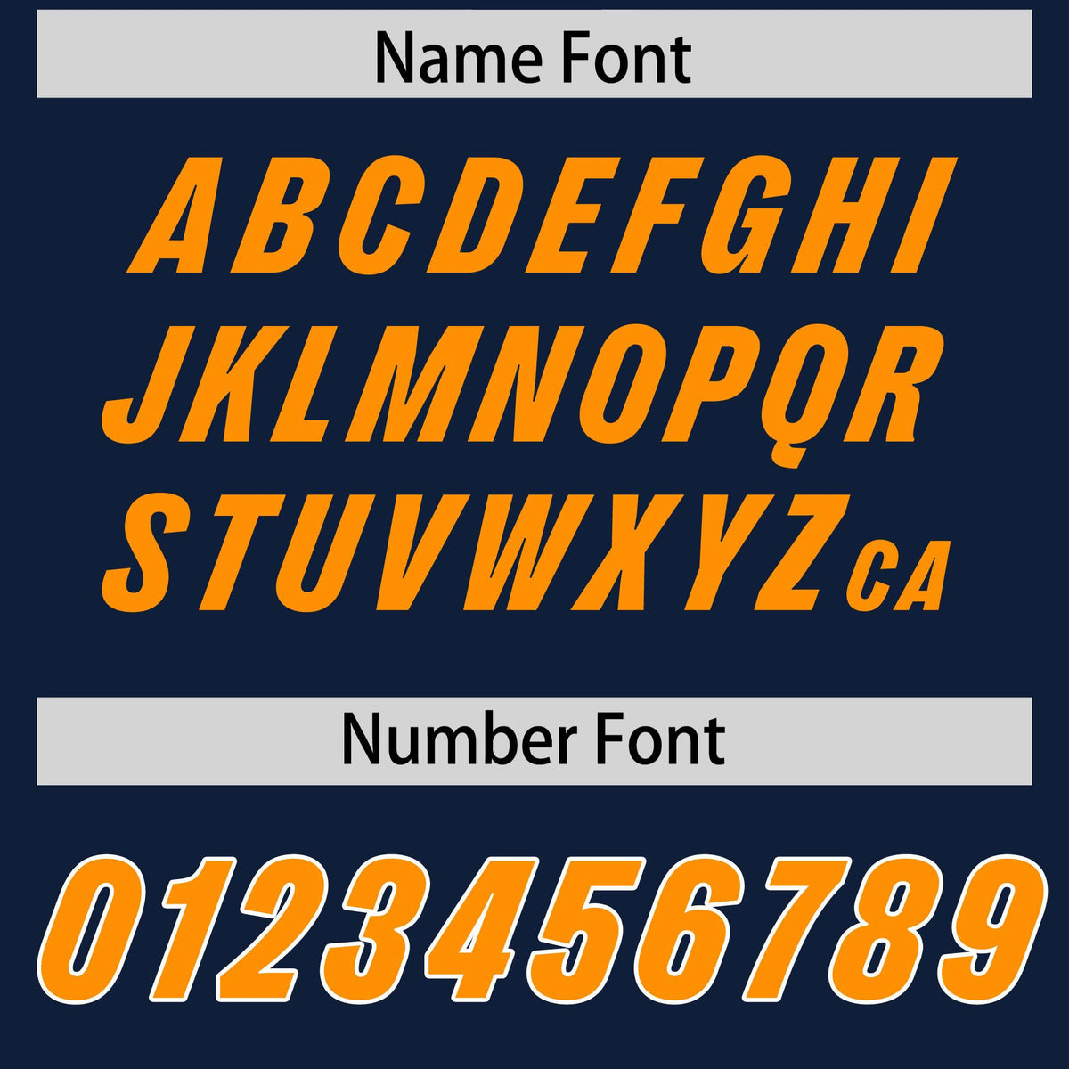 Custom Navy Orange and White Side Stripe Pattern Authentic Football Jersey