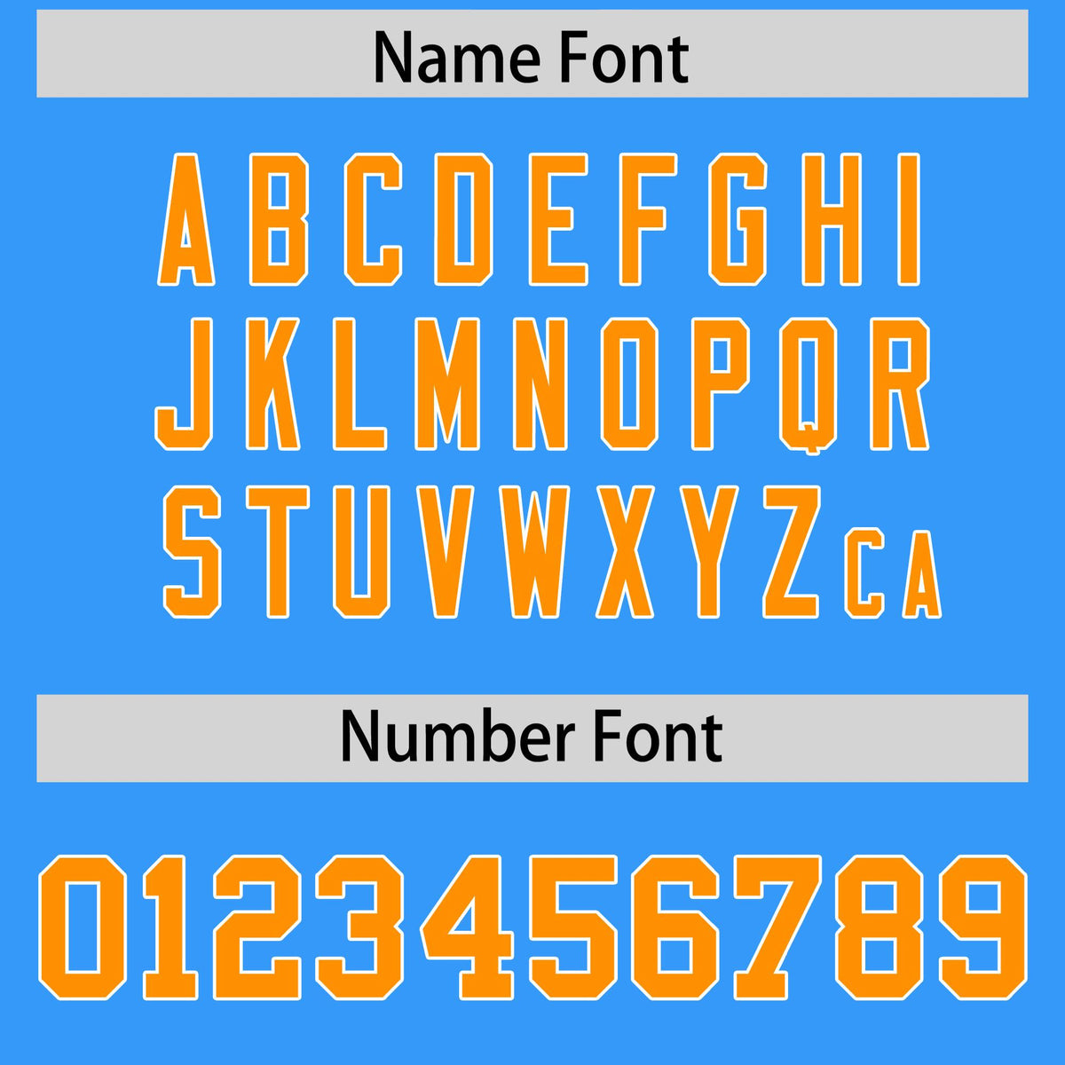 Custom Light Blue Orange and White Side Stripe Pattern Authentic Football Jersey