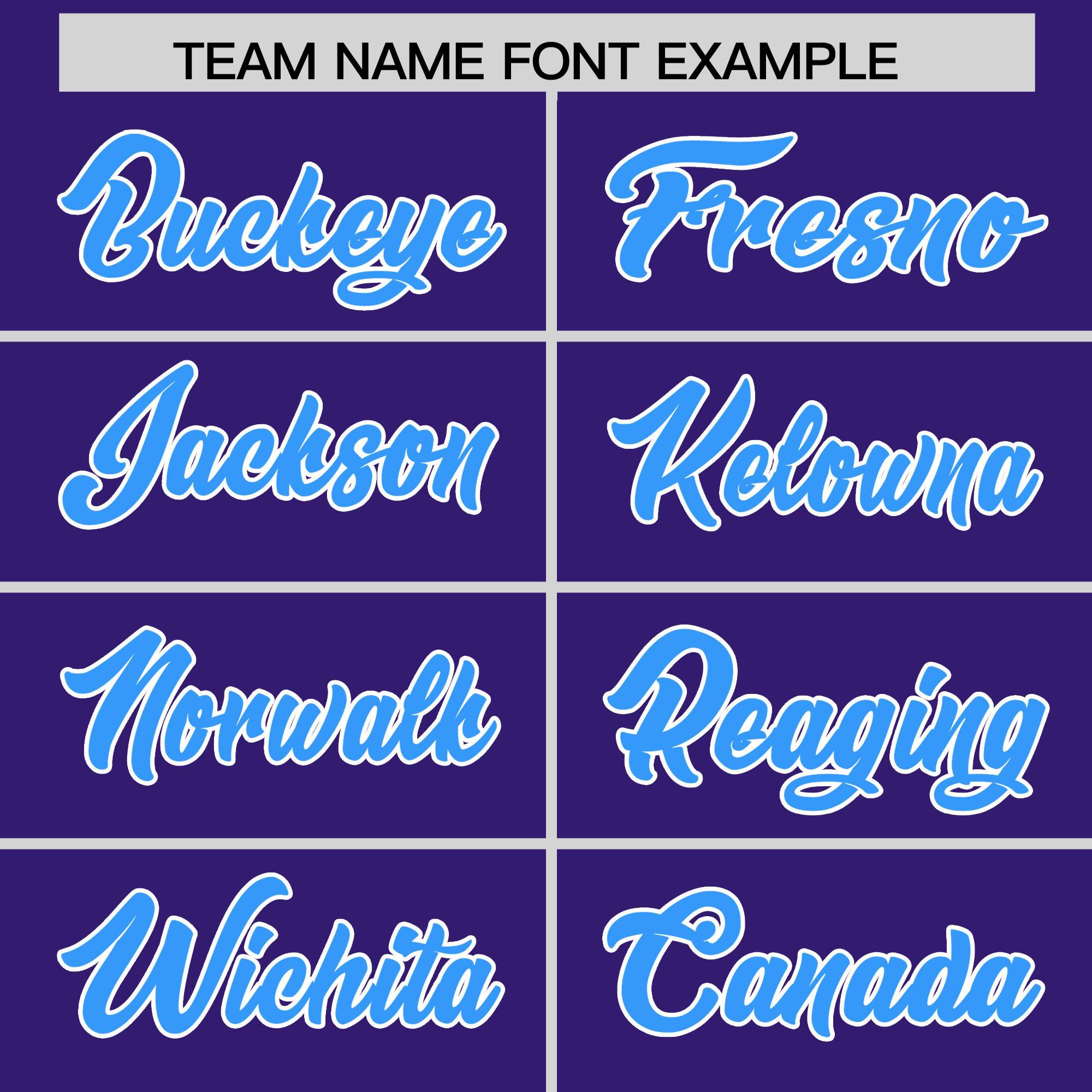 Custom Purple Light Blue and White Side Stripe Pattern Authentic Football Jersey