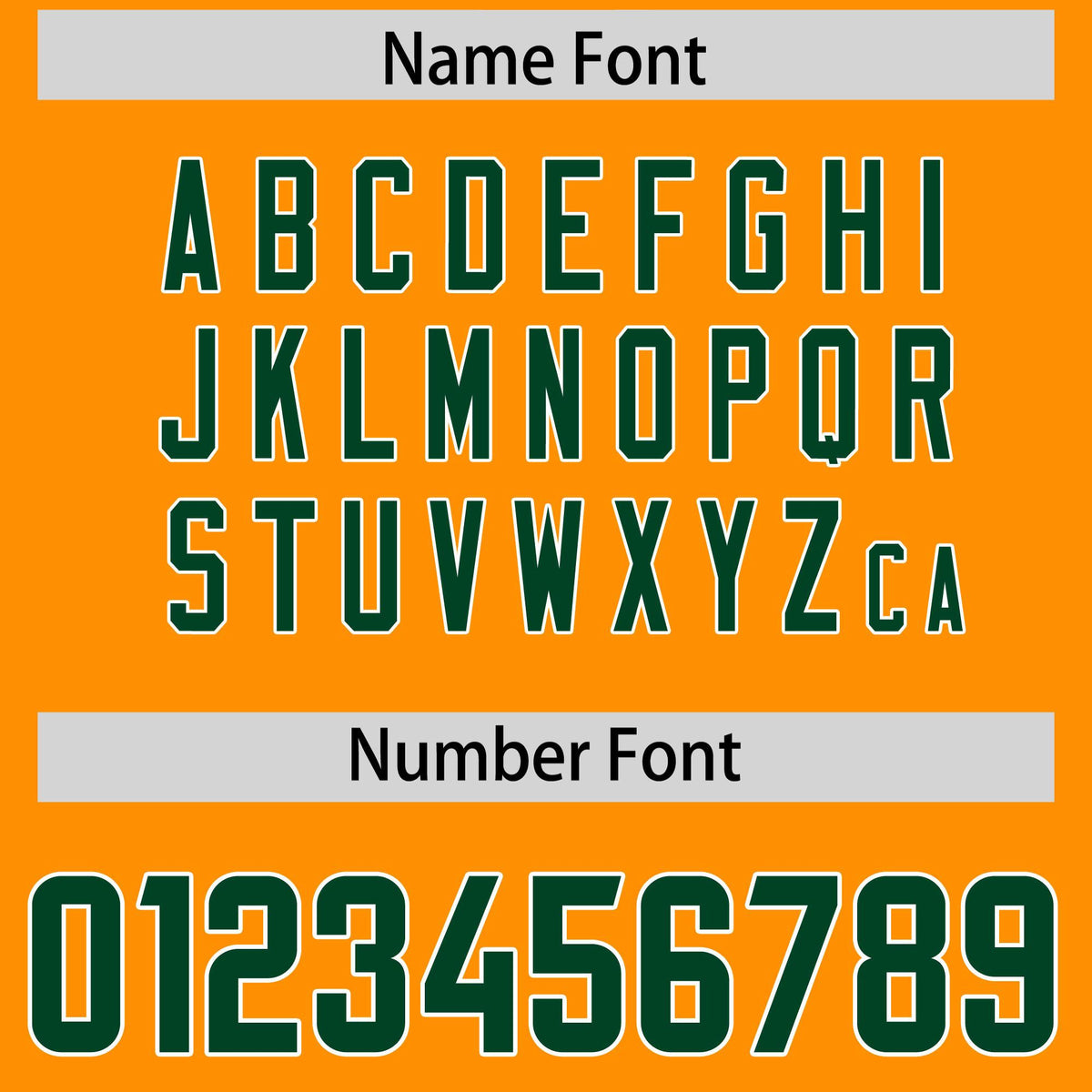 Custom Orange Green and White Side Stripe Pattern Authentic Football Jersey