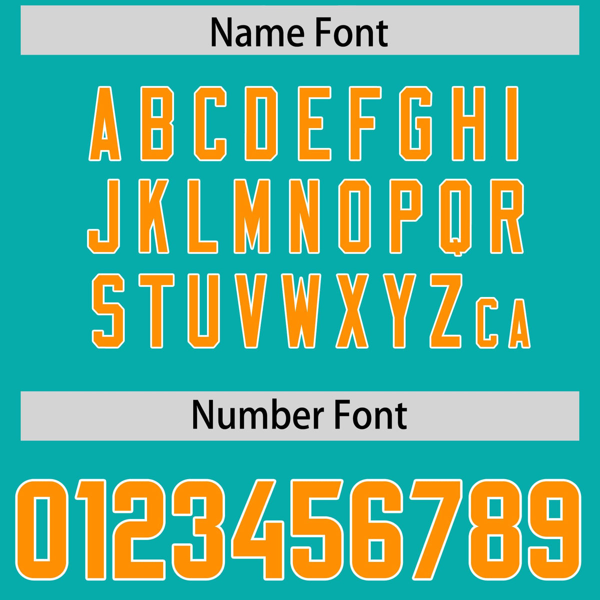 Custom Aqua Orange and White Side Stripe Pattern Authentic Football Jersey