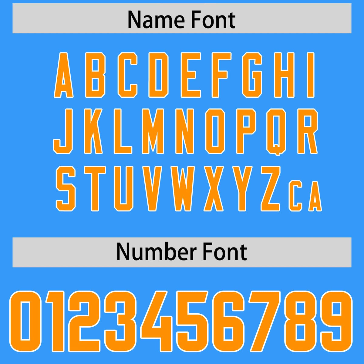 Custom Light Blue Orange and White Side Stripe Pattern Authentic Football Jersey