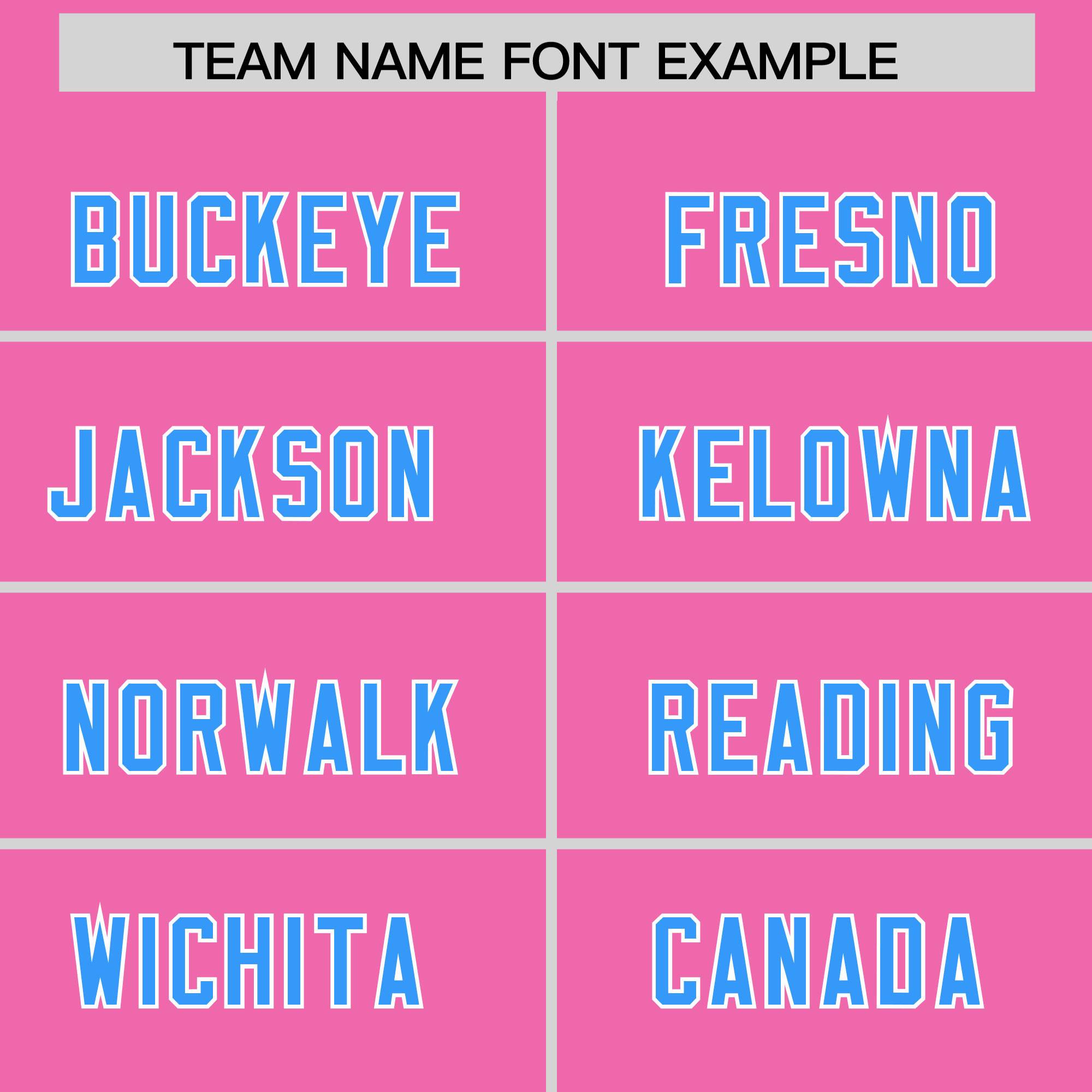 Custom Pink Light Blue and White Side Stripe Pattern Authentic Football Jersey