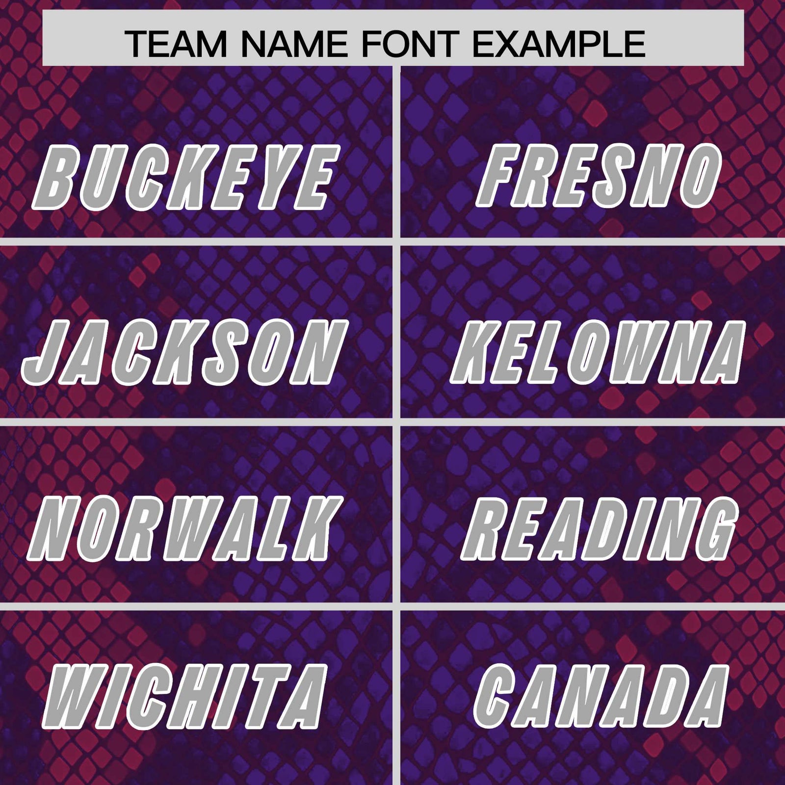 Custom Purple Personalized Snakeskin Graffiti Pattern Authentic Football Jersey