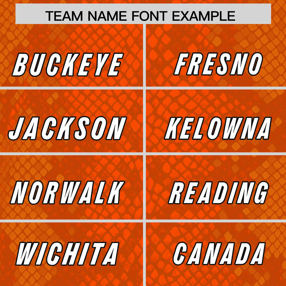 Custom Orange Personalized Snakeskin Graffiti Pattern Authentic Football Jersey