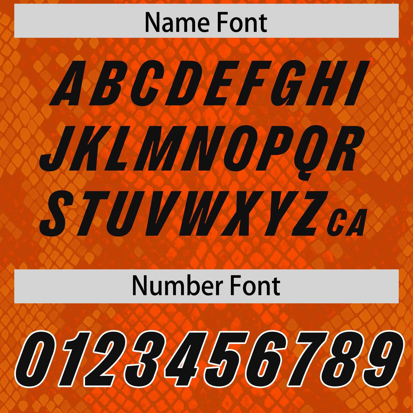 Custom Orange Personalized Snakeskin Graffiti Pattern Authentic Football Jersey