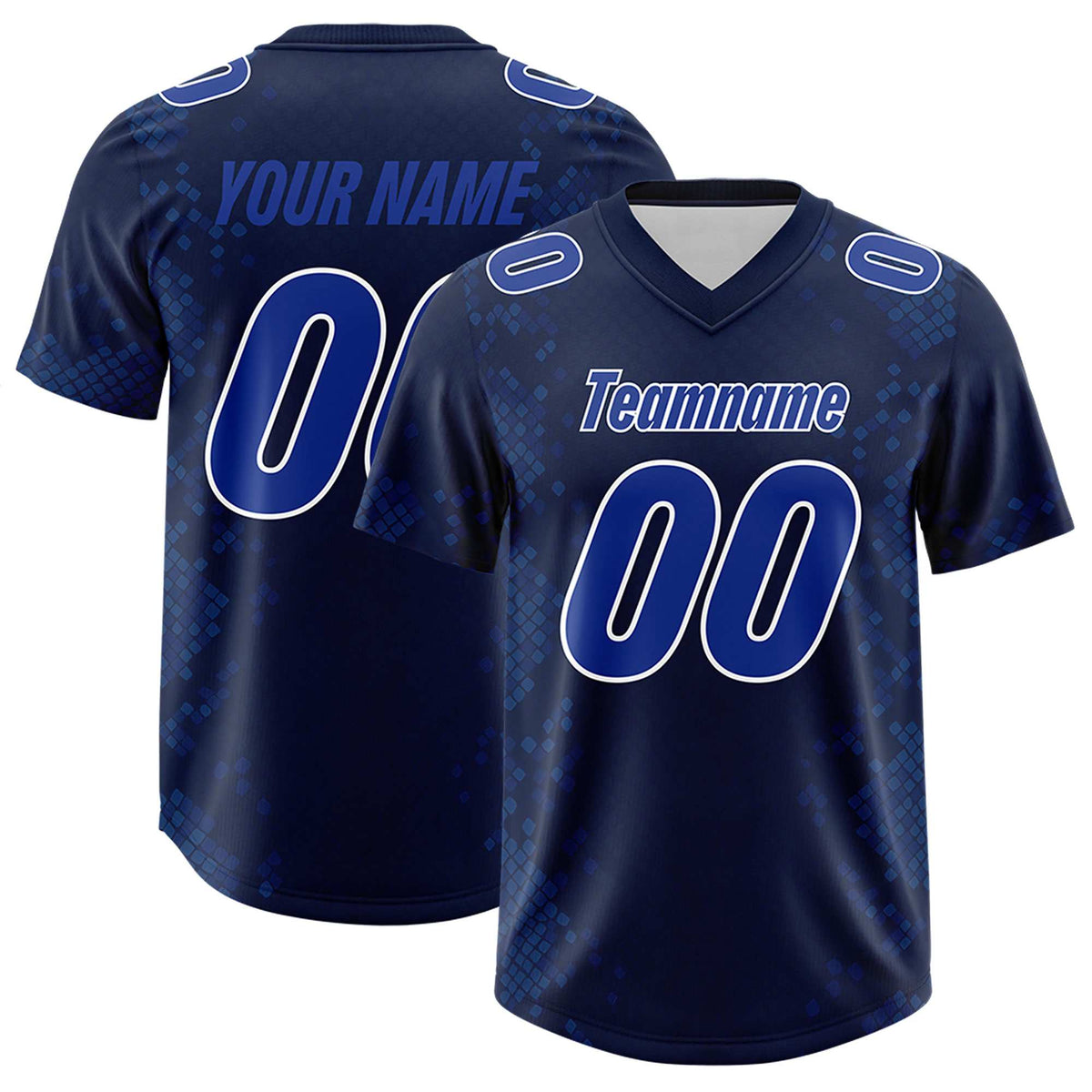 Custom Navy Personalized Snakeskin Graffiti Pattern Authentic Football Jersey