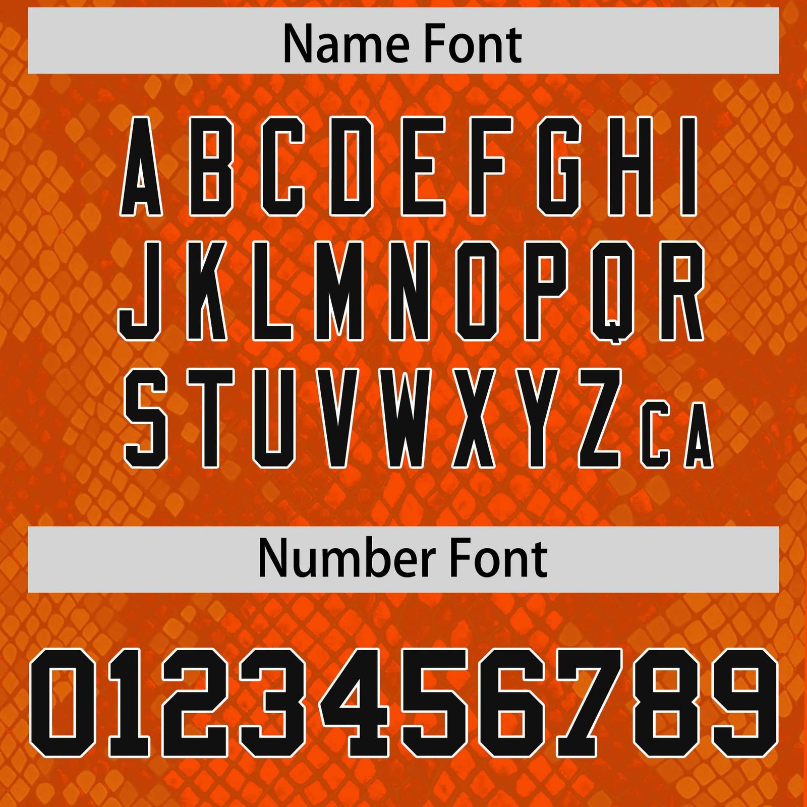 Custom Orange Personalized Snakeskin Graffiti Pattern Authentic Football Jersey