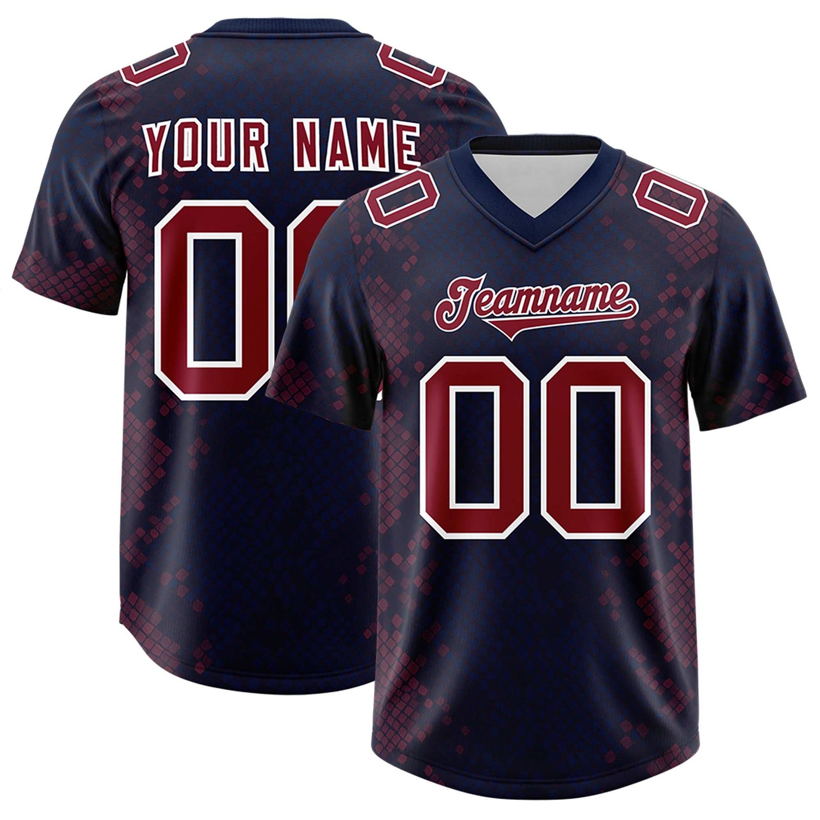 Custom Navy Personalized Snakeskin Graffiti Pattern Authentic Football Jersey