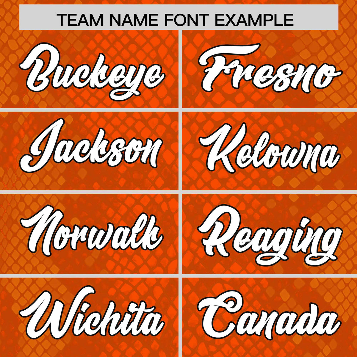 Custom Orange Personalized Snakeskin Graffiti Pattern Authentic Football Jersey