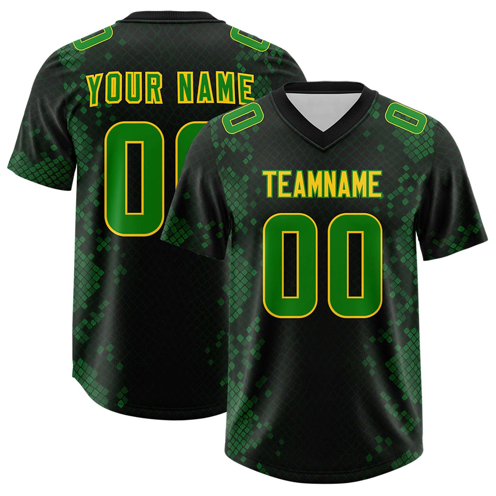 Custom Black Personalized Snakeskin Graffiti Pattern Authentic Football Jersey