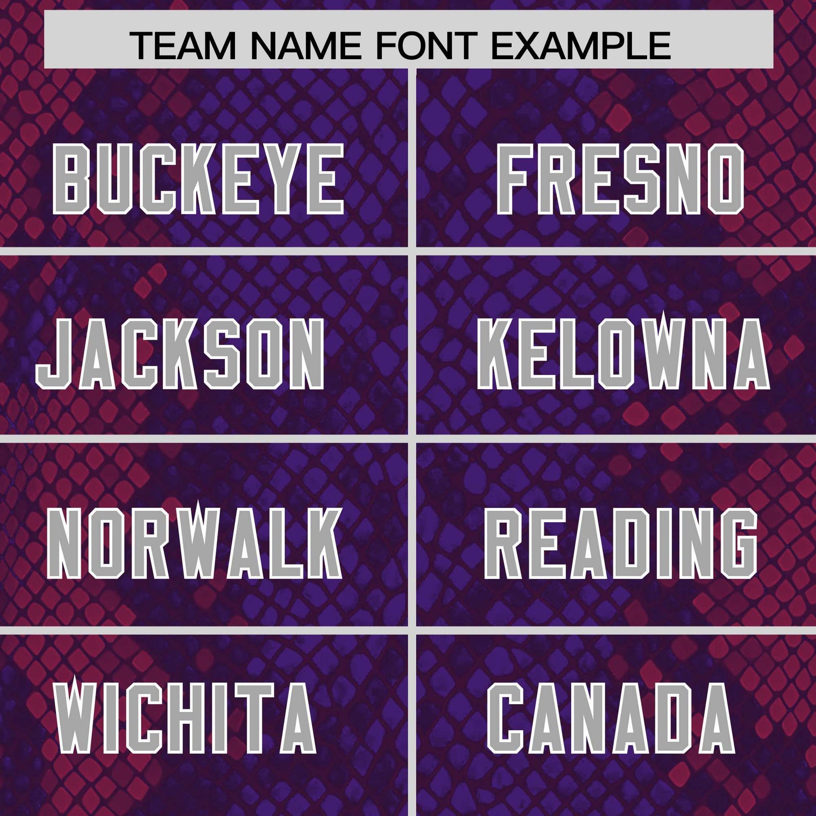 Custom Purple Personalized Snakeskin Graffiti Pattern Authentic Football Jersey