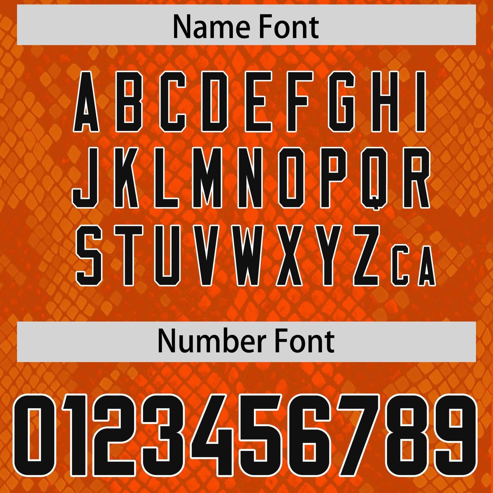 Custom Orange Personalized Snakeskin Graffiti Pattern Authentic Football Jersey