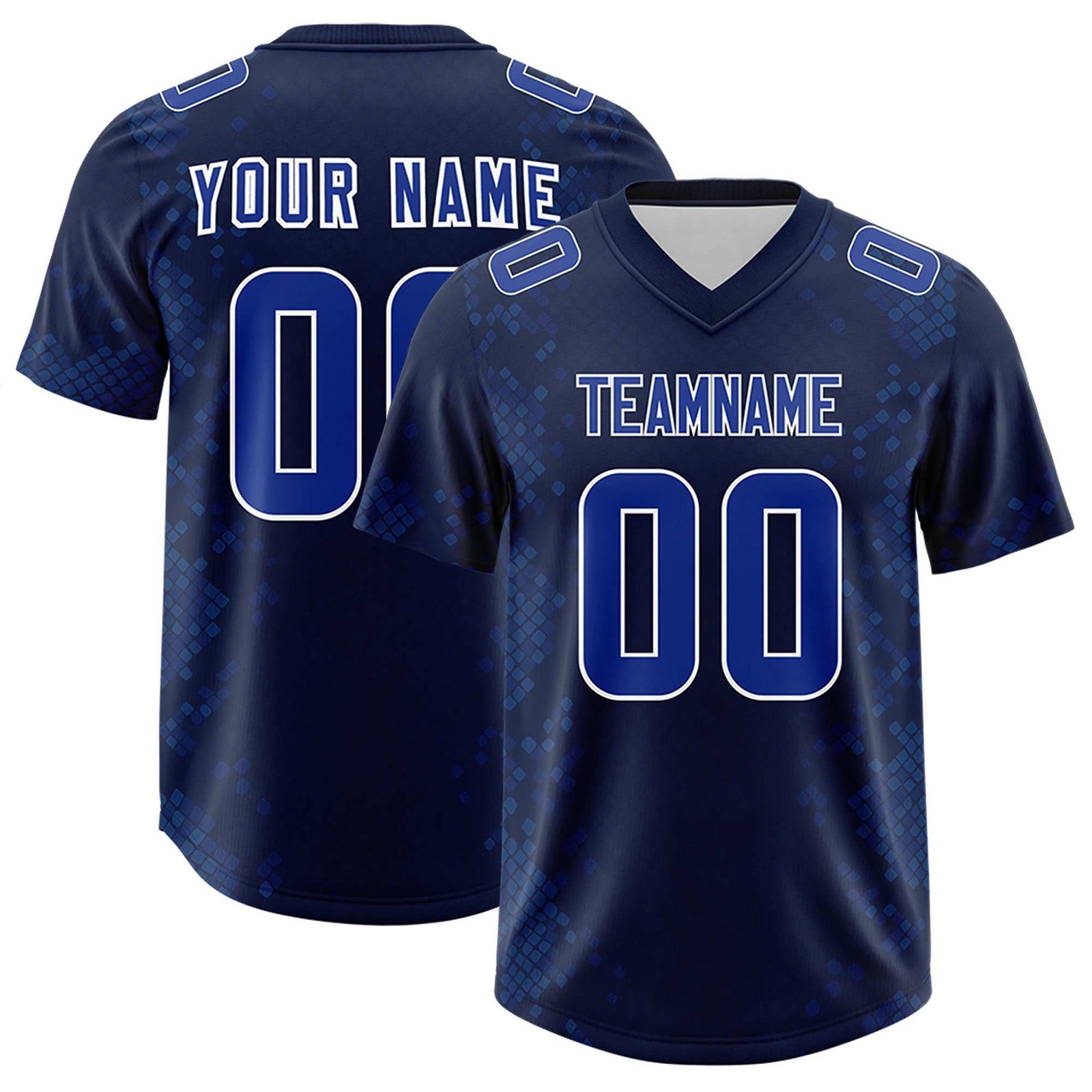 Custom Navy Personalized Snakeskin Graffiti Pattern Authentic Football Jersey