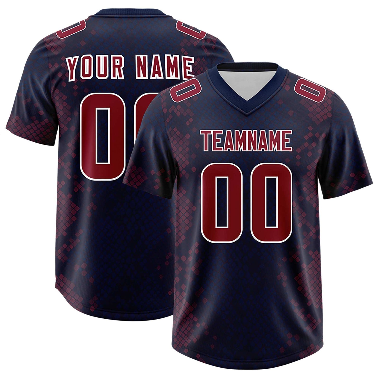 Custom Navy Personalized Snakeskin Graffiti Pattern Authentic Football Jersey