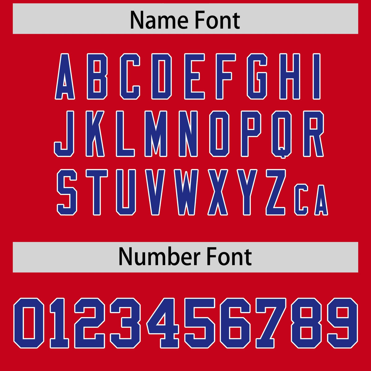 Custom Flag Football Jersey | Red Royal Color Block For Youth &amp; Men | Add Name, Number &amp; Logo | KXKSHOP