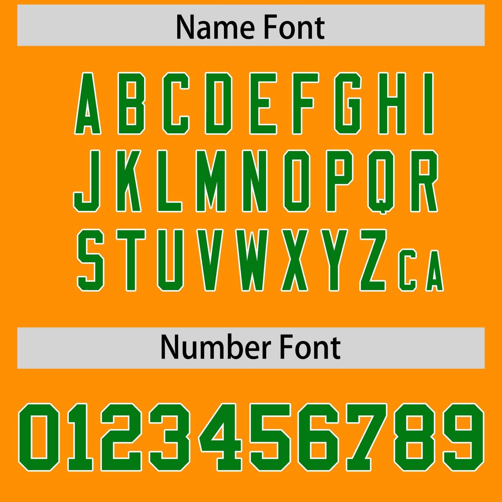 Custom Flag Football Jersey | Gold Orange Kelly Green Color Block For Youth & Men | Add Name, Number & Logo | KXKSHOP