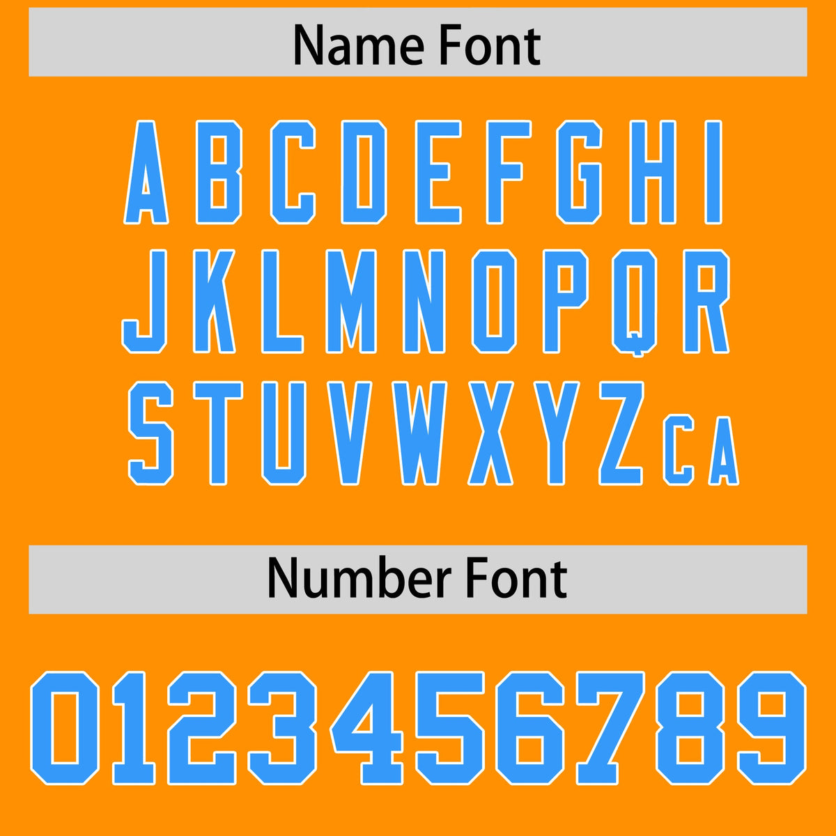 Custom Flag Football Jersey | Gold Orange Powder Blue Color Block For Youth &amp; Men | Add Name, Number &amp; Logo | KXKSHOP